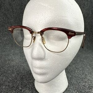Shuron Eyeglasses Frame SC U.S.A Women's Red Cat Eye- Damaged, See Photos,Parts?